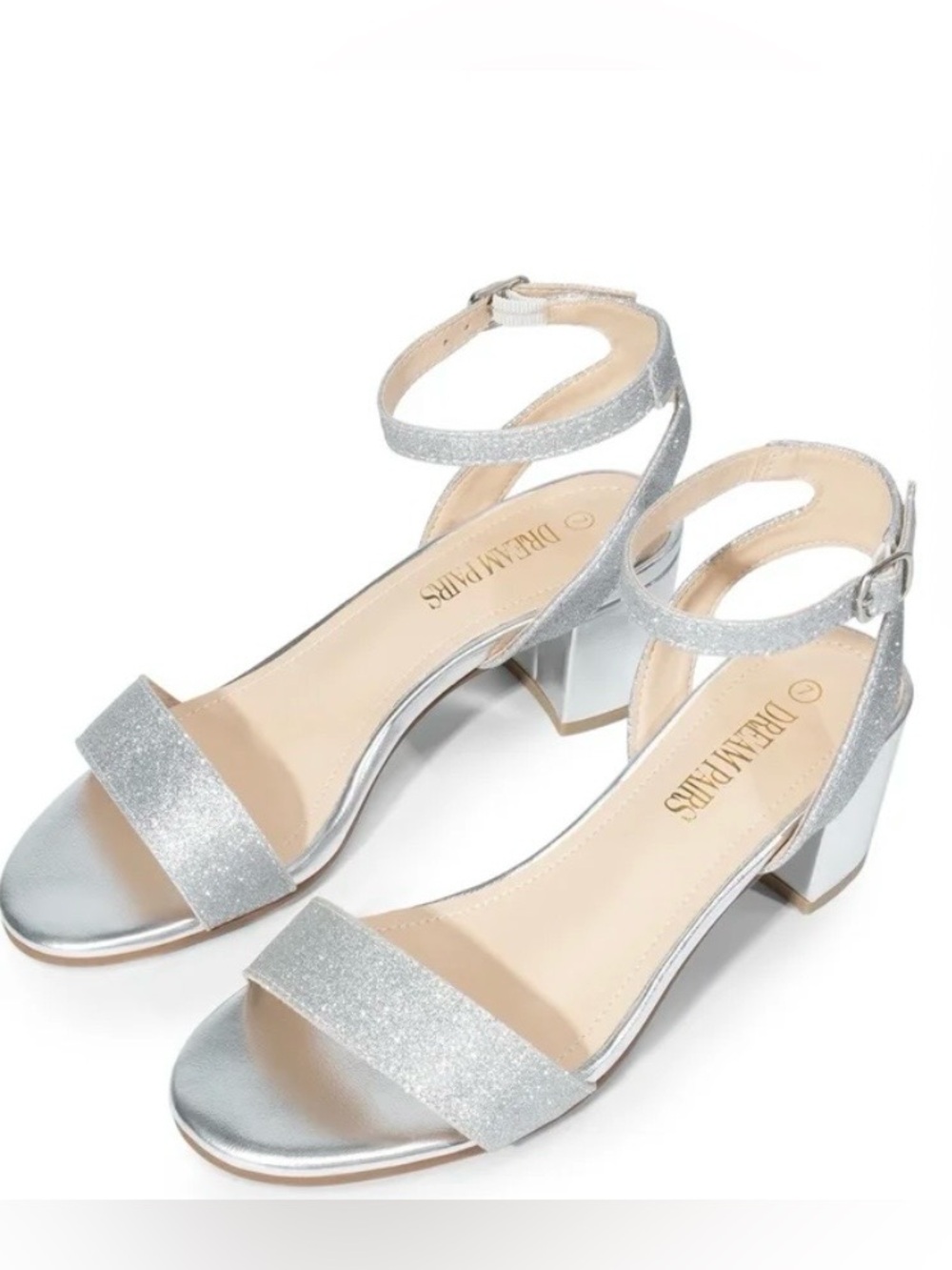 Women's Open Toe Sandals Chunky Heel Dress Shoes Ankle Strap Shoes